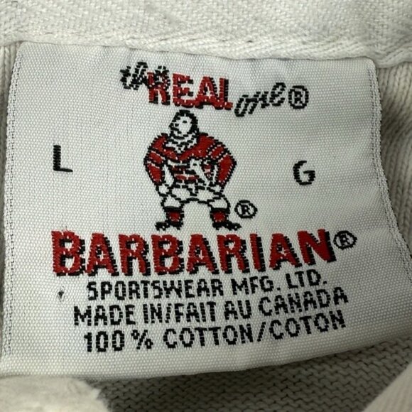 Vintage Michigan Wolverines Barbarian Rugby Polo Shirt Men L Striped Rare - Picture 3 of 16